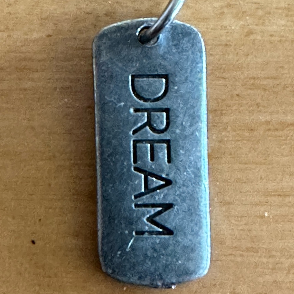 Origami Owl Retired TAGGED Collection Fine Pewter DREAM Engraved Tag Plate 💭